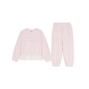 MLB키즈트레이닝세트 TQK 7FS2V2151-50PKL 바시티 여아 레이어드 맨투맨세트 뉴욕양키스