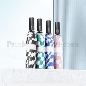 스포츠우산 키밍 체크 3단 자동 우산 접이식 여행 양산 10K