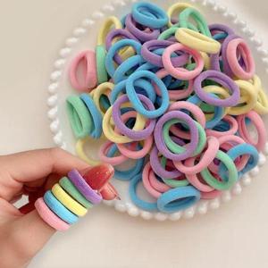 아기머리끈 심플 머리끈 통통 헤어끈 무매듭 도넛링 100P