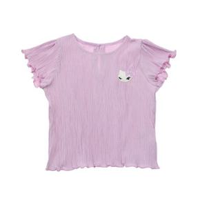 [프렌치캣(백)]보라 찰랑 주름지 티셔츠 (Q52DKT270)