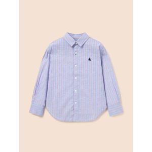 [빈폴키즈] [Essential] 클래식 리넨 멀티 스트라이프 셔츠  스카이 블루 (BI6364UE1Q)