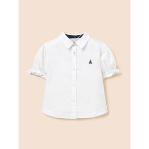 [빈폴키즈] [Essential] 여아 옥스포드 반소매 셔츠  화이트 (BI6365GE11)