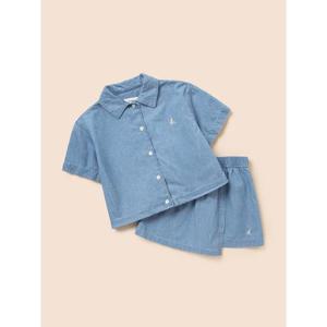 [빈폴키즈] 데님 반소매 투피스  스카이 블루 (BI6371G07Q)