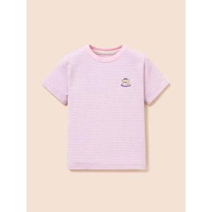 [TAG 39000원][빈폴키즈] [Essential] 달이 포인트 멀티 스트라이프 티셔츠  라이트 핑크 (BI6342GE1Y)