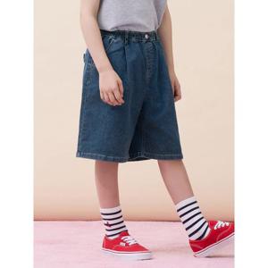 [빈폴키즈] [Essential] 쿨데님 반바지  블루 (BI6325UE2P)