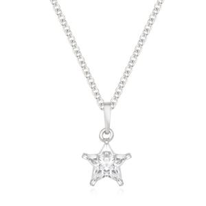[티르리르]스타 큐빅 화이트 실버 목걸이 STNSSVW00904M-W