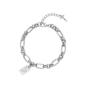 [티르리르]T 링크 실버화이트 팔찌 HBGMS0026W