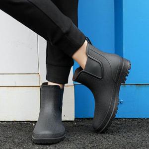 비올때신발 남성 레인 부츠 장화 장마철 방수 심플 키높이 캐주얼