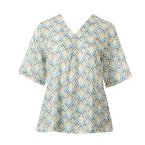 비너스  여성 폴리 주름지 파자마 홈웨어 상의 VEVS118W