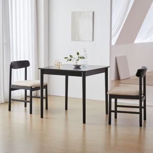 베스트리빙 하이디 모노 알로 2인(800) 사각 원목 카페 인테리어 식탁세트/의자 2개