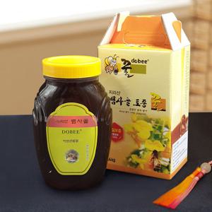 [지리산뱀사골] 자연산 밤꿀 2.4kg 선물세트 (병/선물용박스)