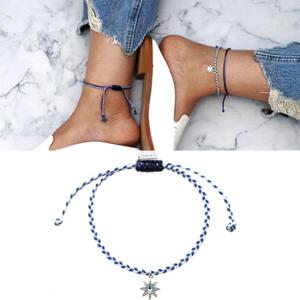 [탄생석 발찌] 리틀스타 탄생석 블루 &  화이트 발찌