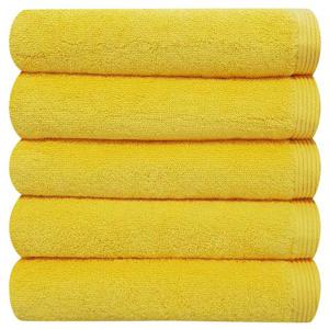 호텔수건150g 5장 노란색 예쁜 밝은색 어린이집 타올