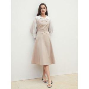 [제이제이 지고트]셔츠 배색 버튼 플레어 원피스 (GR4M0OP901)