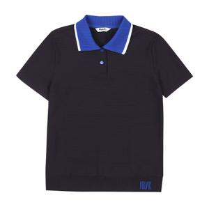 [볼빅어패럴] 여성 골프 체크 포인트 반팔 폴로 티셔츠 VLTSN505_BK