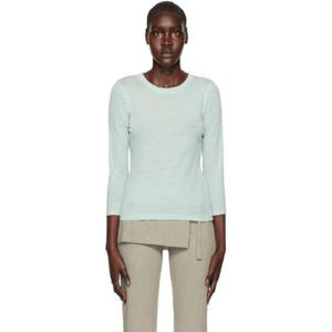 26 SS 빈스 여성 블루 브레이슬릿 스웨터 231875F096001