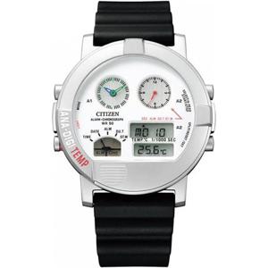 시티즌 JG0070-38A 아날로그 및 디지털 템프 워치, 남성용, 화이트, 250개 한정판