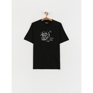 칼하트 WIP 반팔 티셔츠 I0332620D2XX BLACK WHITE DOM