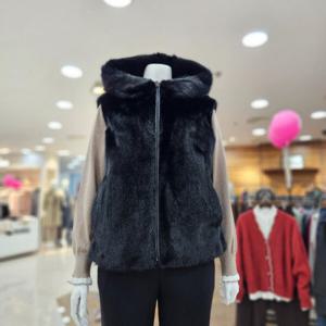 [아르테]후드 밍크베스트 DQDCFV760_DG