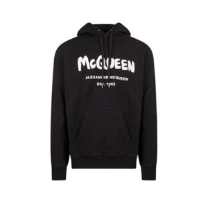 알렉산더 맥퀸 후드 티셔츠 688715QTZ810901 BLACK DOM