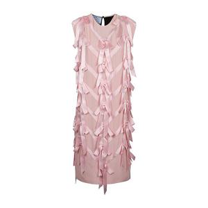 프라다 투톤 핑크 블랙 원피스 P3N88R 15ZQF0482