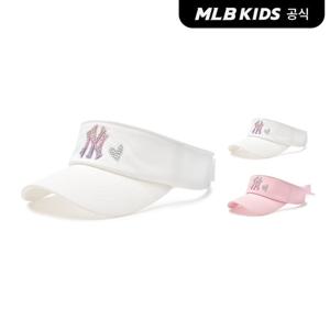 [MLB키즈 공식] 25SS 베이직 여아 스톤 리본 썬캡 (2color) 7FSC44053