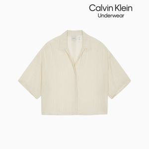 [캘빈클라인 언더웨어] 여성 우븐 비스코스 반팔 셔츠 QS7259-T8L