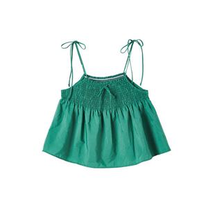 [랩]스모킹 리본 끈 블라우스(AQ2WB645)