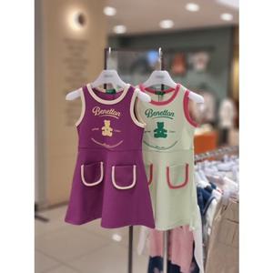 [베네통키즈] 여아와플민소매원피스 (QAOP21531)