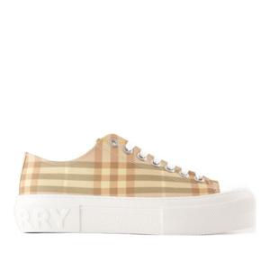 버버리 베이지 티컵 IP 체크 플랫폼 스니커즈 8107507 C1791 TE