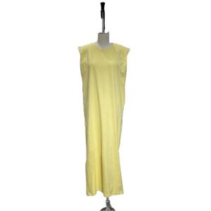 [랩]랩 어깨패드 컬러 민소매 롱 원피스(AQ2WO651)