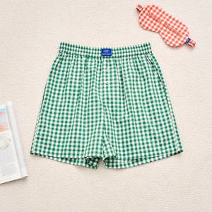 [모던하우스] 위캔드 60수 면 쁘띠체크 쇼츠 아이보리그린 L