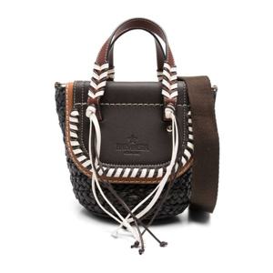 쿠바랩 시더 브라운 위븐 디자인 숄더 백 805642020 8580EBONY