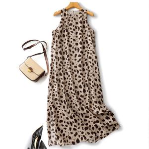 [바바라옷장]259034 - 레오파드 린넨면롱원피스 여름롱원피스 여
