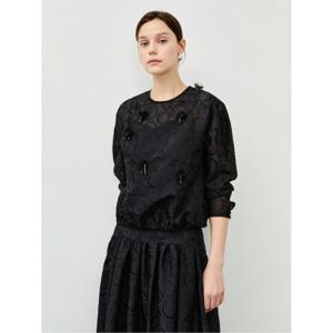 [아이잗컬렉션(피)]도트 플라워 시스루 블라우스 (CR4A0BL241)