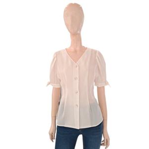 [숲]소매리본 브이넥 반팔 블라우스 SB5SS3F1