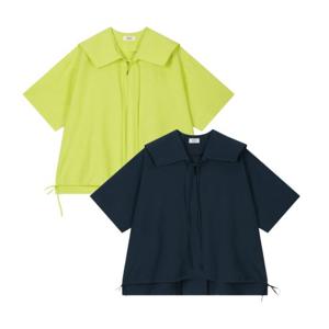 [톰보이]변형카라 반팔 블라우스 9105221140