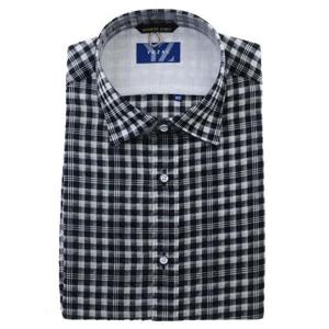 [예작]YJEMUA663_밑단 일자 약써커 체크 일반핏 반소매