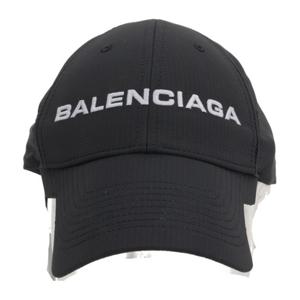 발렌시아가 블랙 자수 로고 베이스볼 캡 834399 4F2B71077