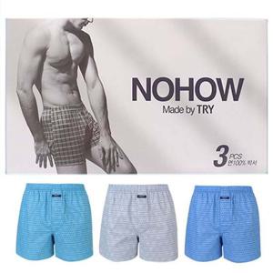 (TRY)남성 노하우박서유색I3매 트렁크팬티 택1 트라이 보슈아