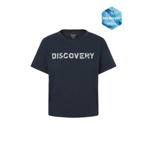 디스커버리반팔티 AQS DWRS9G053-NYD 프레시벤트 여성 크롭 워싱 빅로고 반팔티셔츠