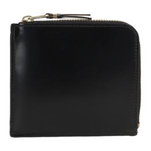 꼼데가르송 블랙 레더 지퍼 지갑 SA3100MI GOLD