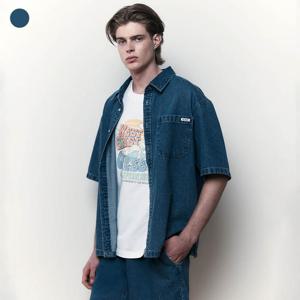 [게스(진)]남여공용 쿨터치 저밀도 반팔 데님 셔츠 NP2D5290