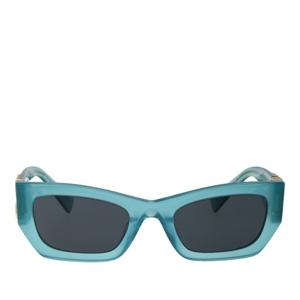 미우미우 블루 렉탱귤러 다크 렌즈 선글라스 0MU 09WS 19L09T 5