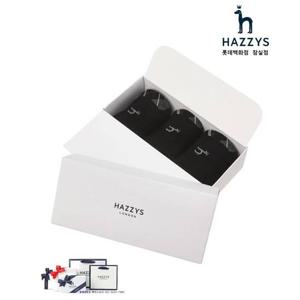 [헤지스ACC][선물포장] HJSS2F153.WT_ 남성 블랙 체크배색 면혼방 중목양말3종세트_HI523