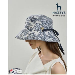 [헤지스ACC][선물포장]HILG4F009N2_여성 뜨왈드주이 네이비 리본 스트랩 버킷햇