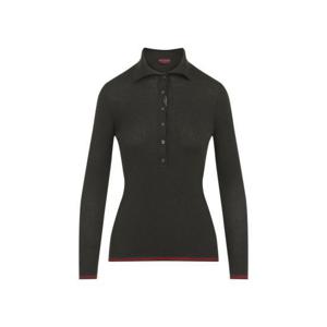 구찌 자수 캐시미어 실크 긴팔 티셔츠 810315 XKD8J Green