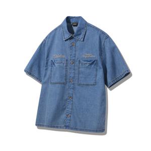[지프]공용 빈티지 반팔 데님셔츠 JQ2SHU751