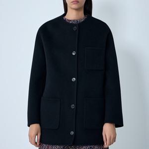 26 SS 구찌 멀티플 포켓 크루넥 버튼다운 울 레더 테일러드 숏 코트 840657 Z7ASL 1189