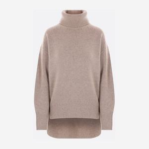 아치4 베이지 캐시미어 하이넥 오버사이즈 스웨터 KNJP31 7